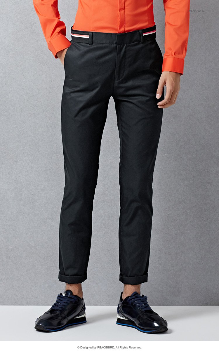 太平鸟男装男士长裤韩版修身休闲裤小脚裤