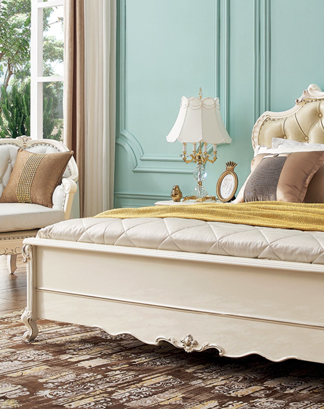 8米法式大床主卧室家具皮床高箱储物结婚床