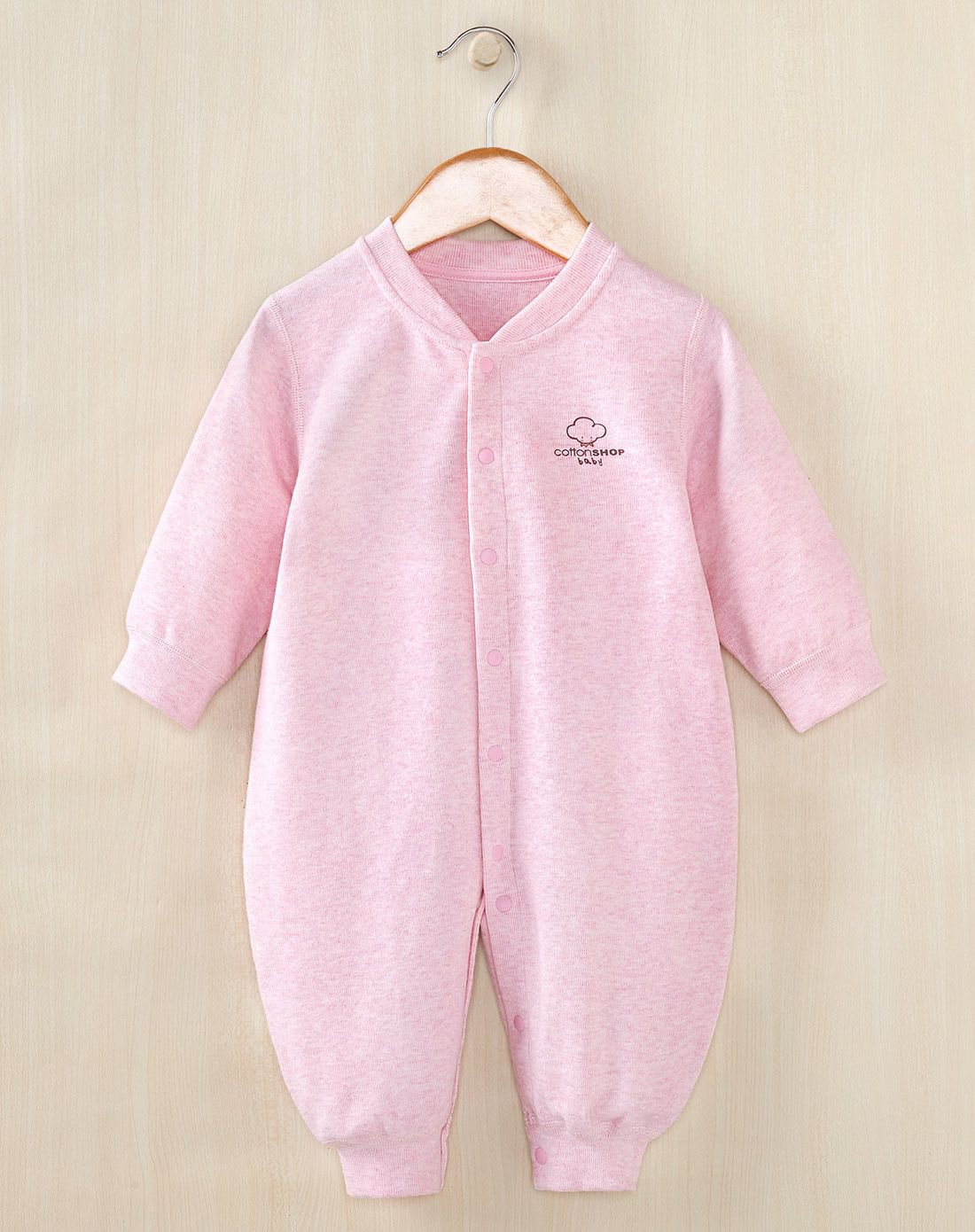 婴幼服饰舒绒前开襟哈衣春秋3-36个月男女宝宝婴幼长袖爬服