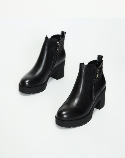 asobio时尚侧拉链女式牛皮鞋