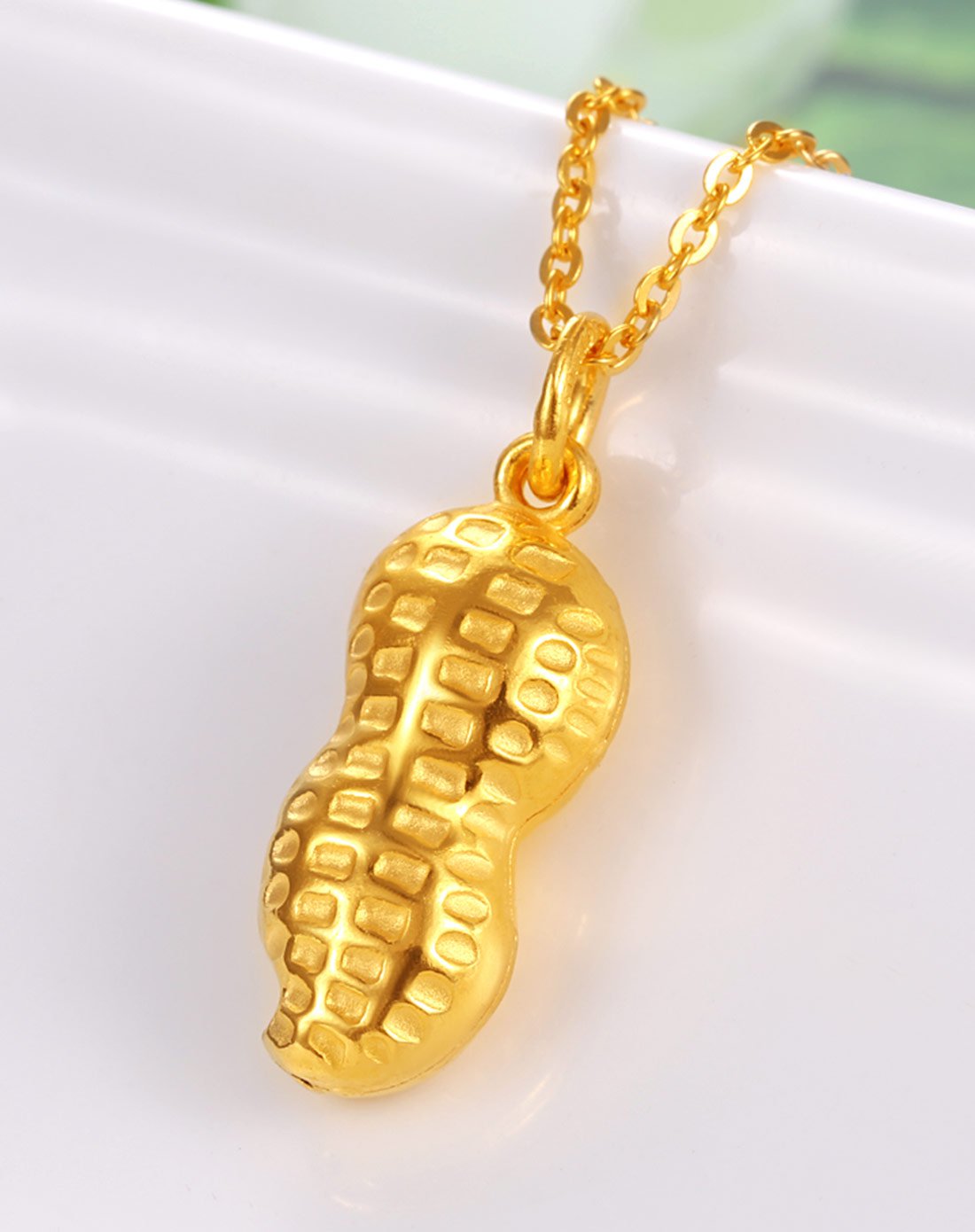 赛菲尔万足 硕果累累足金999.9黄金花生吊坠女士(不含链/计价)