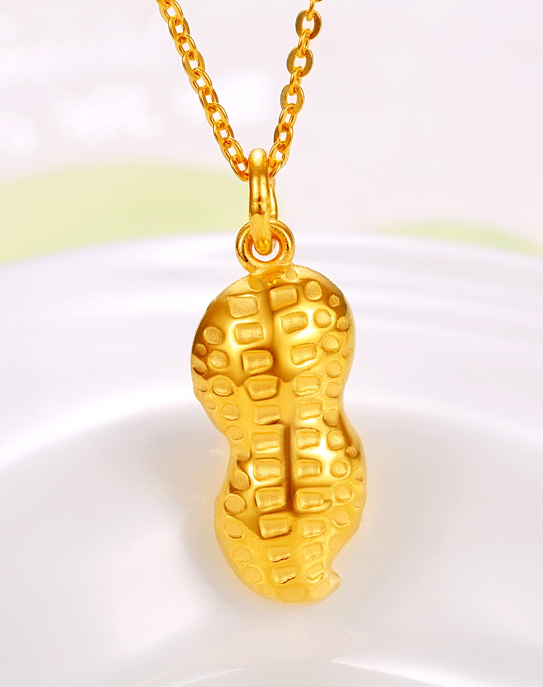 赛菲尔万足 硕果累累足金999.9黄金花生吊坠女士(不含链/计价)