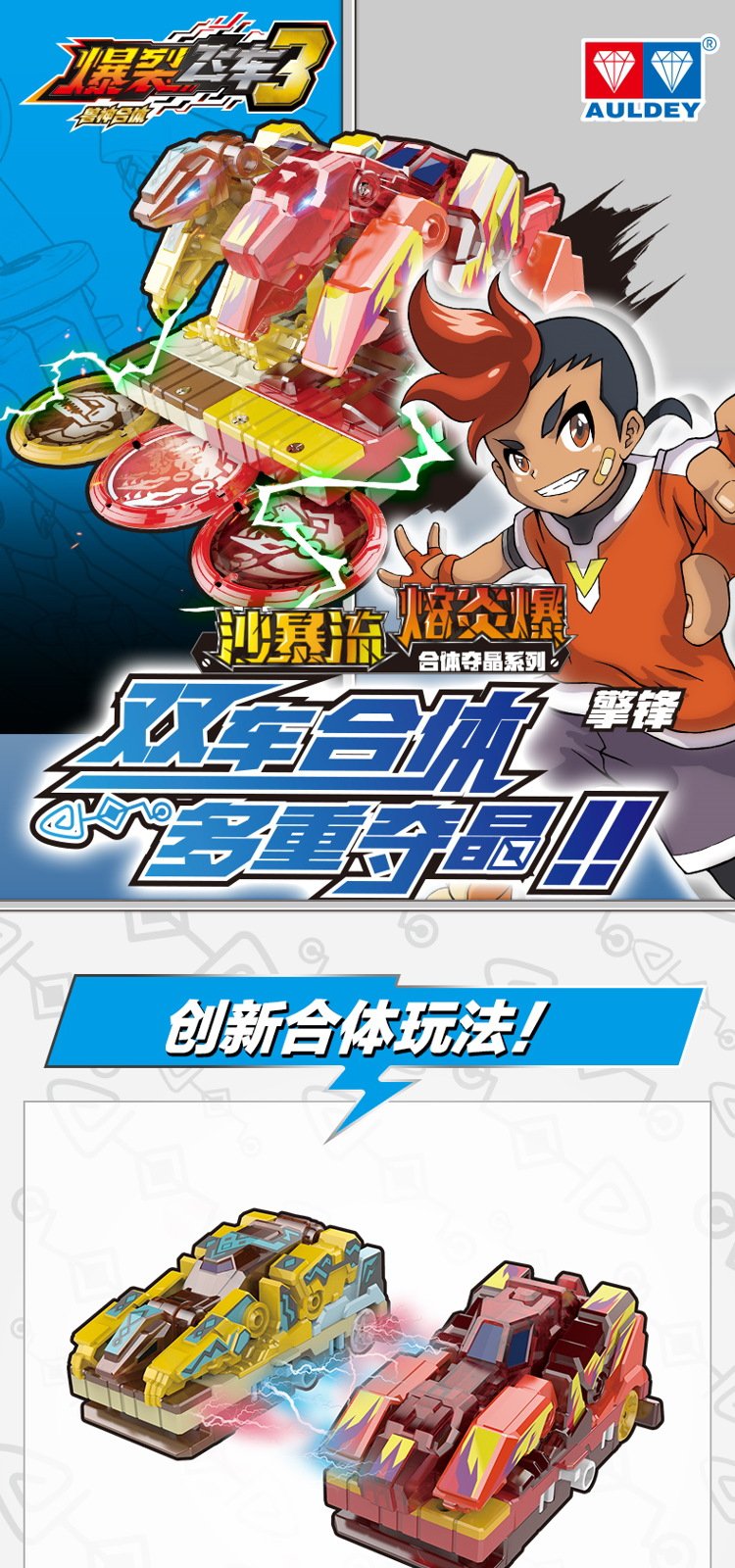 【爆裂飞车3】覆海鲨-空中翻滚变形车