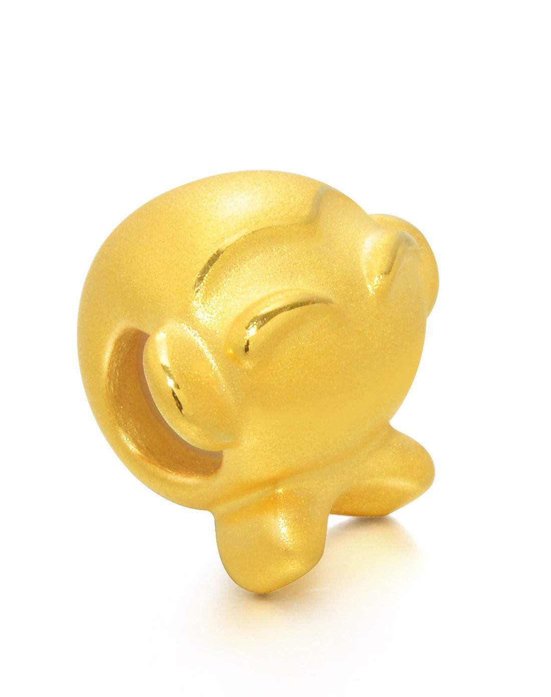 周生生黄金(足金)charme串珠系列生肖牛转运珠 (随机赠送配绳一条)