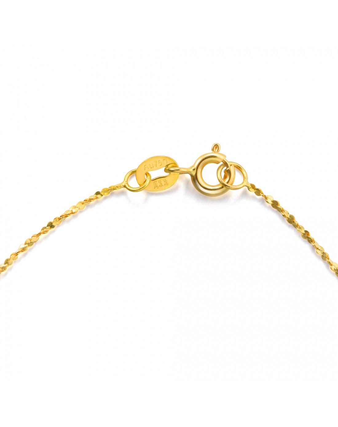 周生生18k黄色黄金满天星项链