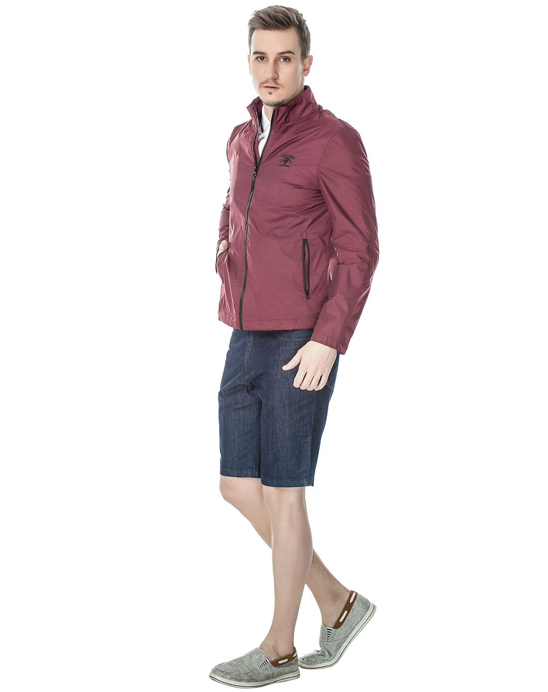 雷驰男装2018春夏新款百搭舒适时尚多色茄克