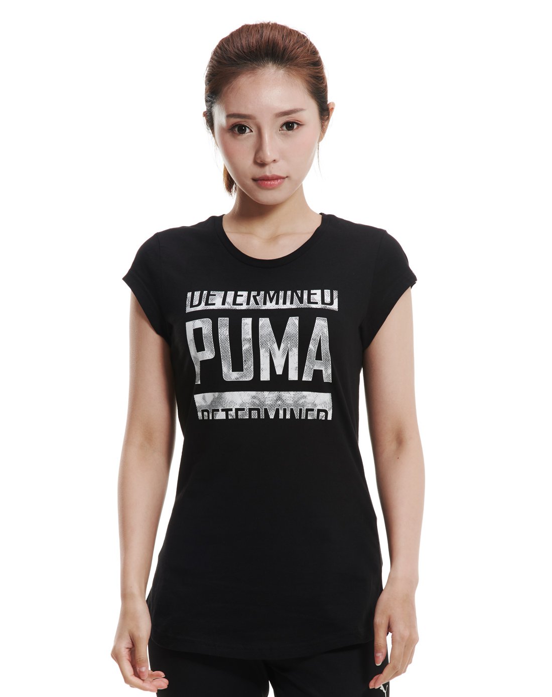 彪马puma logo 女款黑色短袖t恤 基本系列