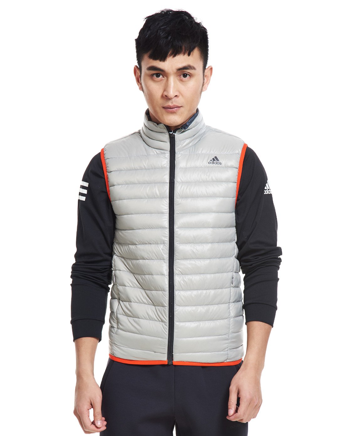 保暖休闲 男款银灰羽绒马甲 运动休闲系列 阿迪达斯adidas