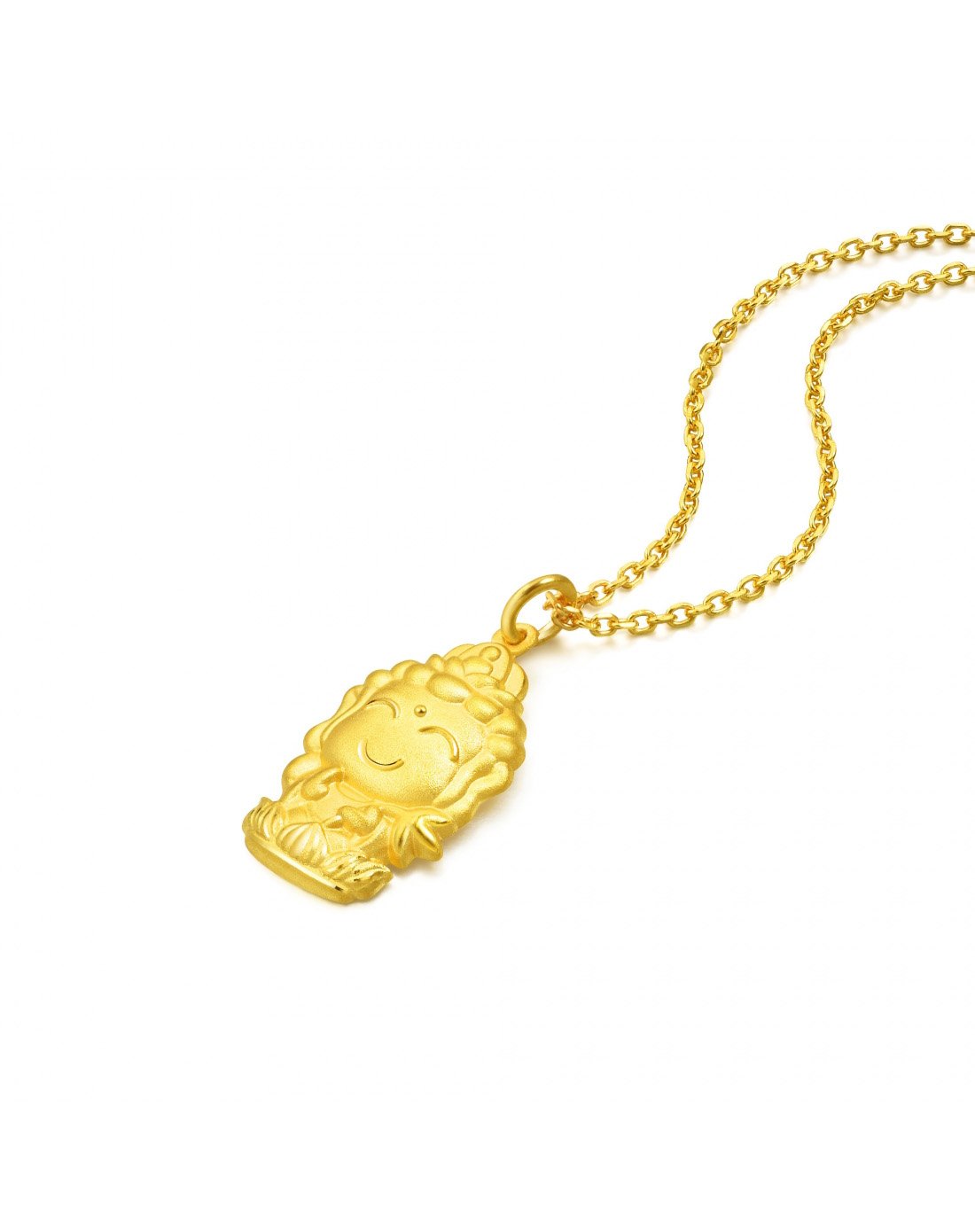 周生生黄金(足金)本命佛普贤菩萨(建议生肖龙,蛇佩戴)吊坠 计价 (不含