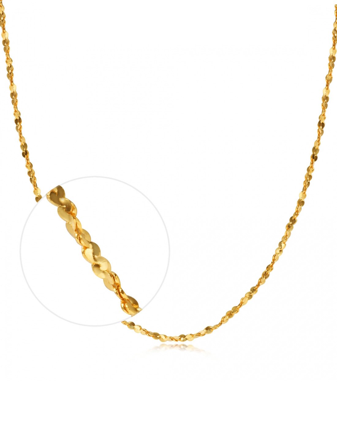 周生生18k黄色黄金满天星项链