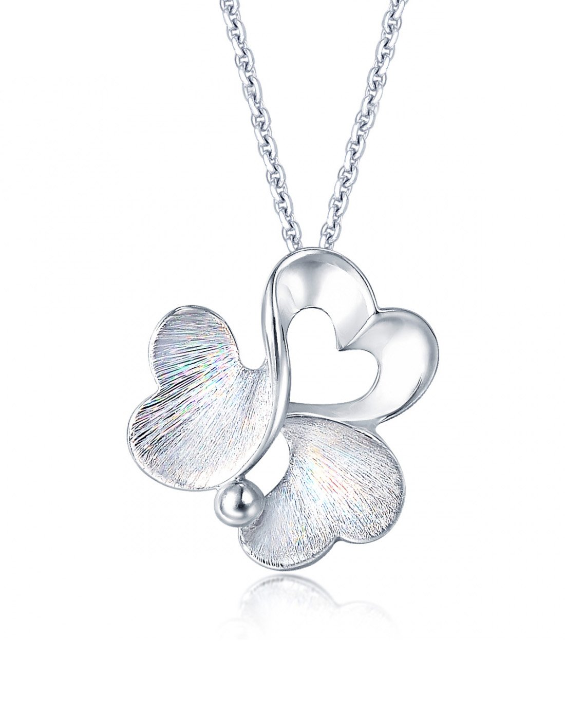 周生生pt950铂金彩丝吊坠 不含项链 计价