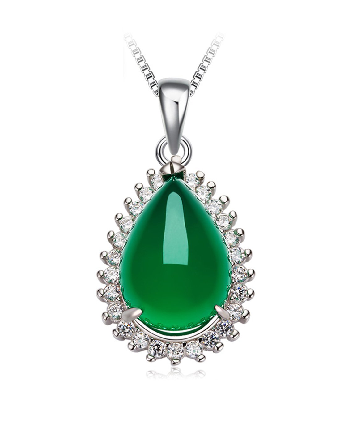 (价同店庆)珂兰 s925银时尚绿玉髓吊坠