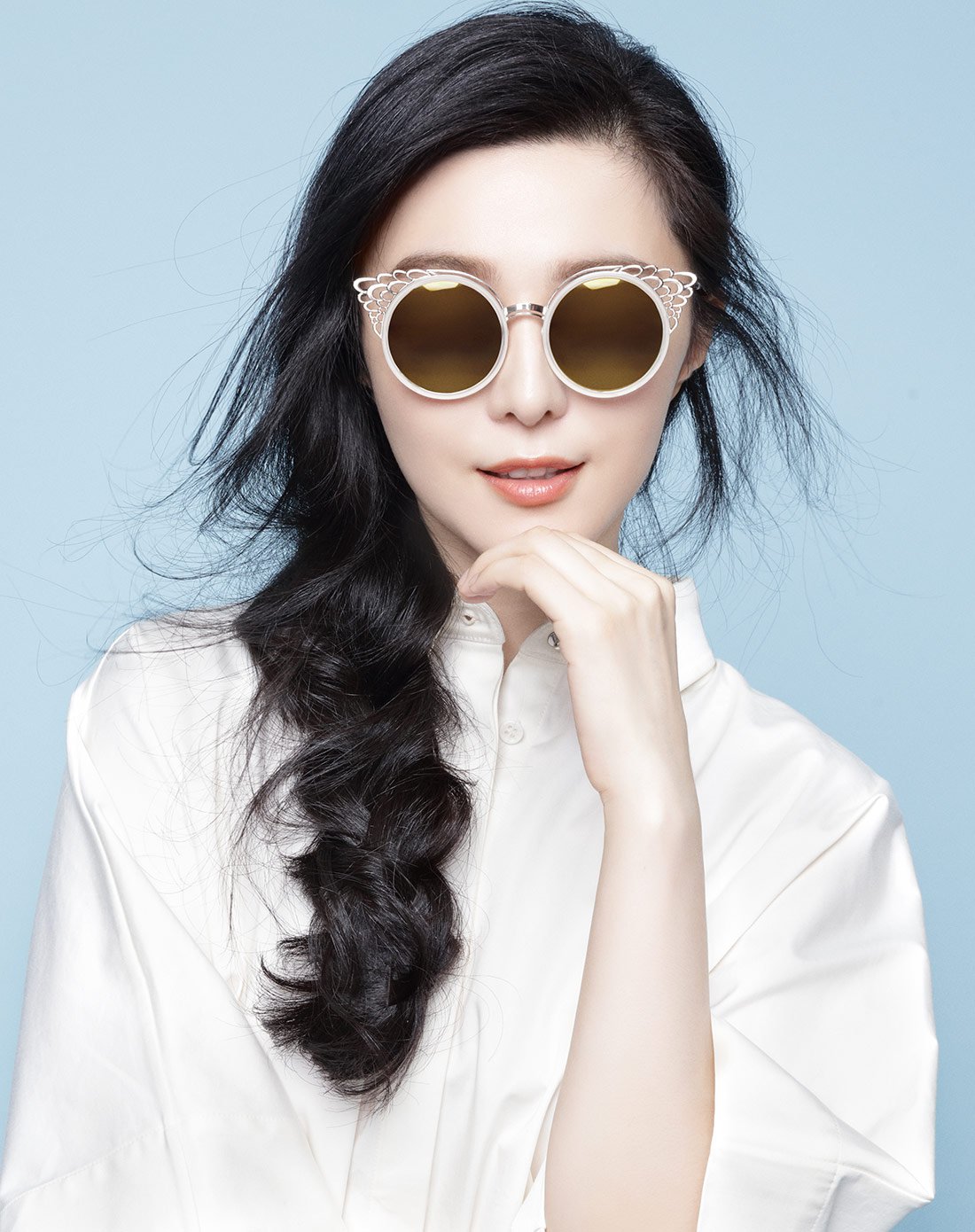 帕莎女款【明星同款】翅膀设计防晒墨镜