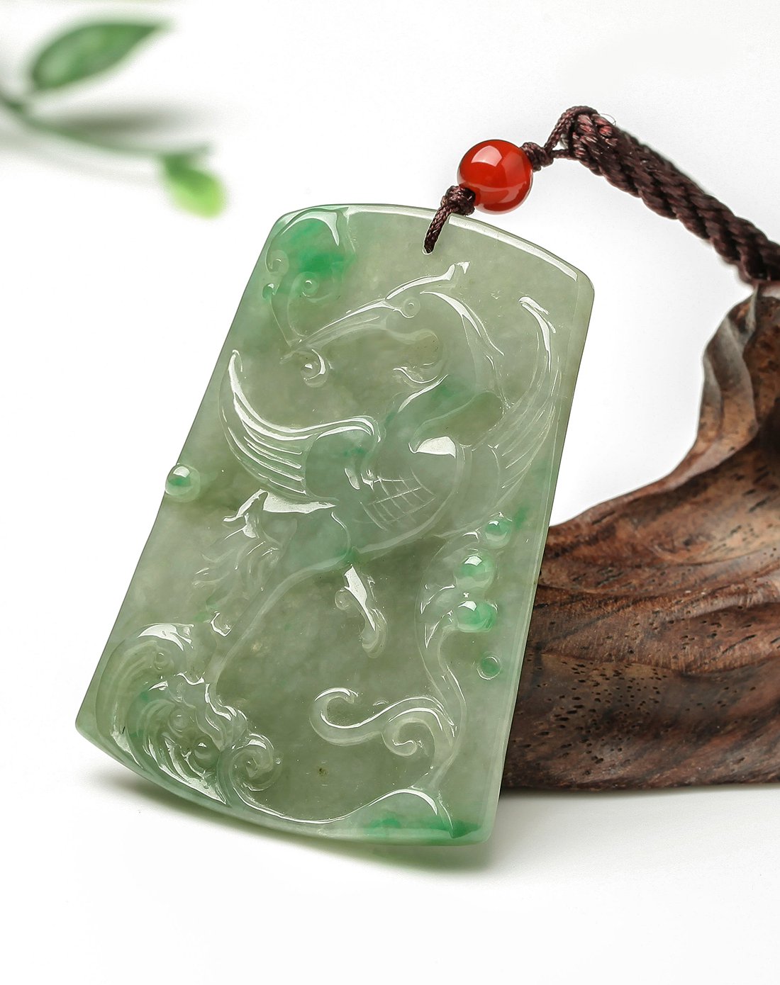 东方翡翠 冰糯飘阳绿指日高升天然a货翡翠挂件/玉吊坠/玉坠