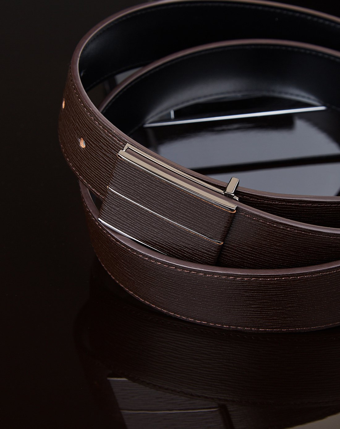 大牌疯抢-克雷斯丹尼chrisdien deny皮具专场皮带男平滑扣真皮商务