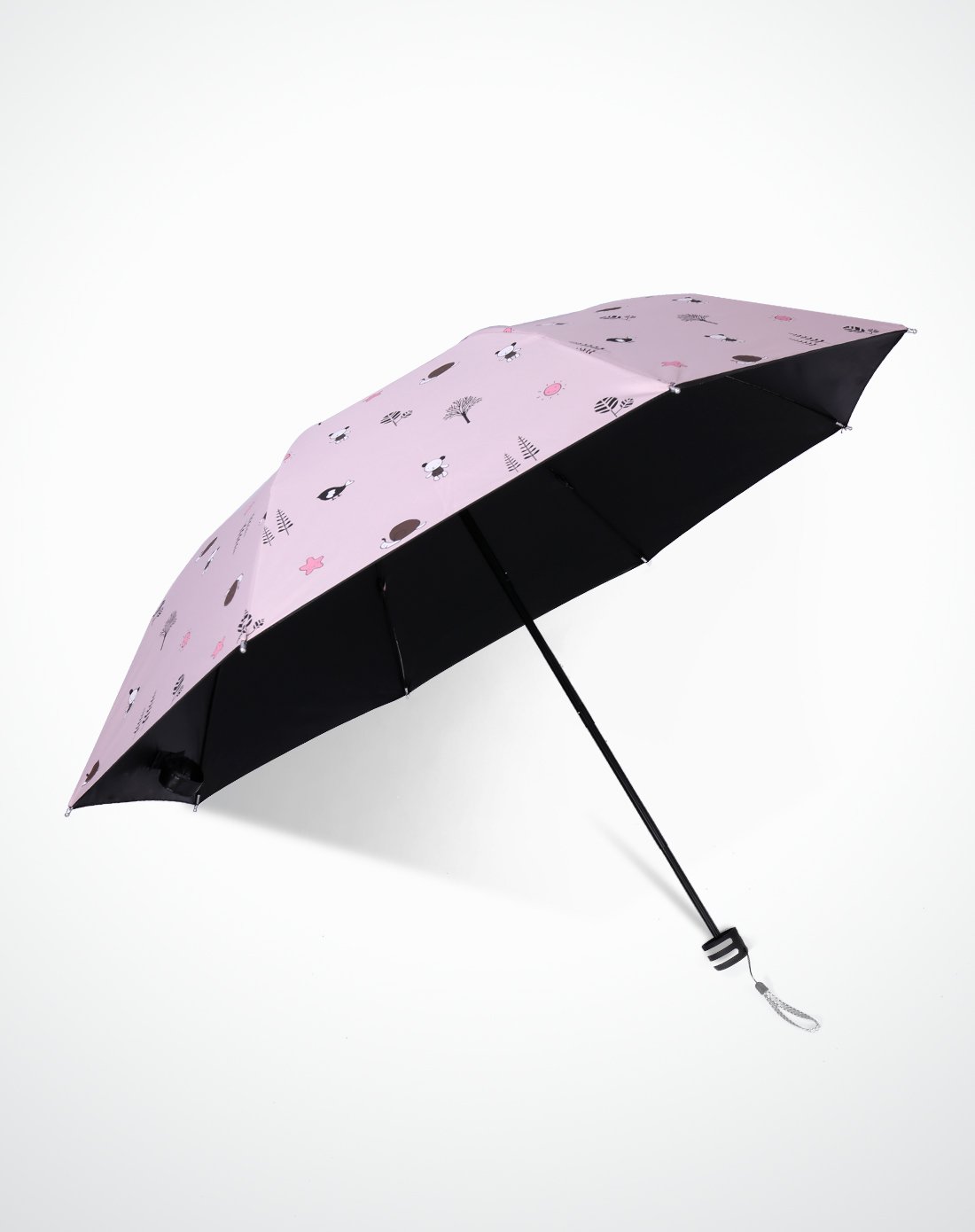 小太阳印花黑胶遮阳防晒防紫外线晴雨两用伞