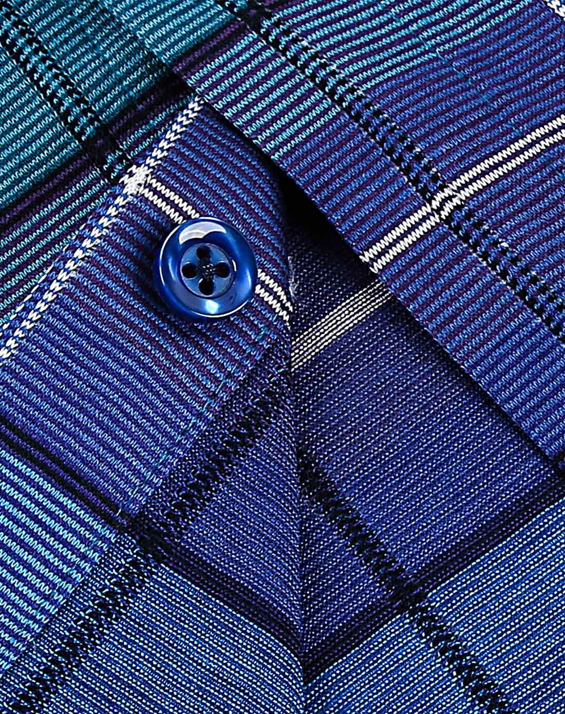 男士格纹印花舒适纯棉短袖衬衫