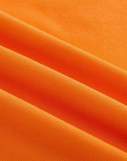 透气珠地棉亮色基础款扁机领短袖t恤