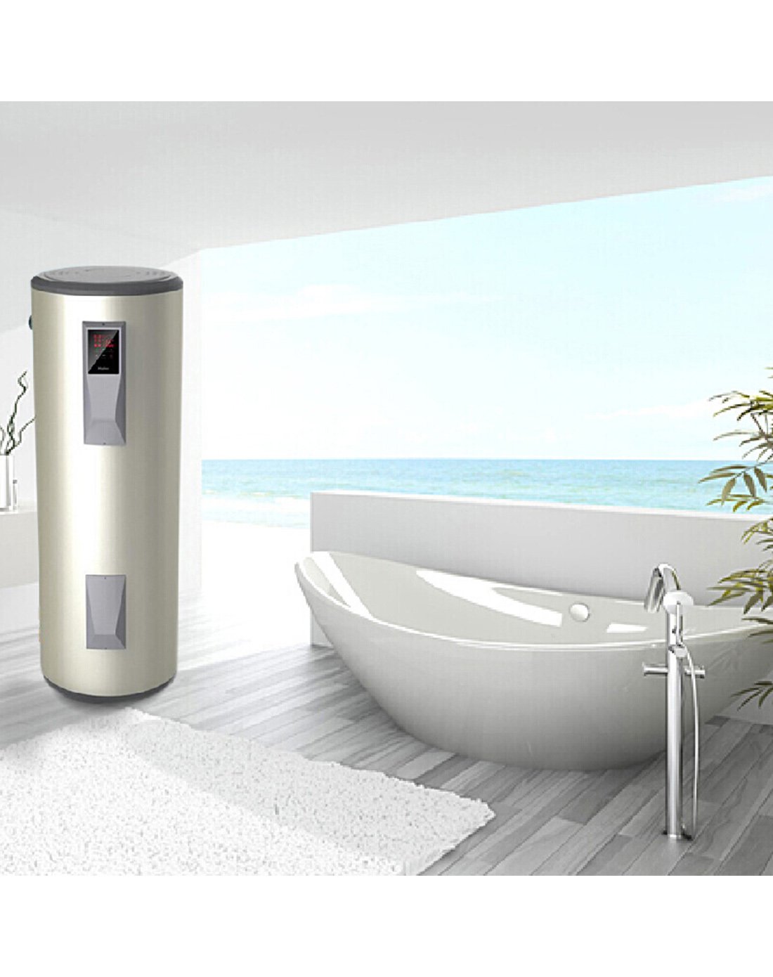 海尔(haier)300l 落地式 竖式分层加热 中温控温 电热水器 es300f-l