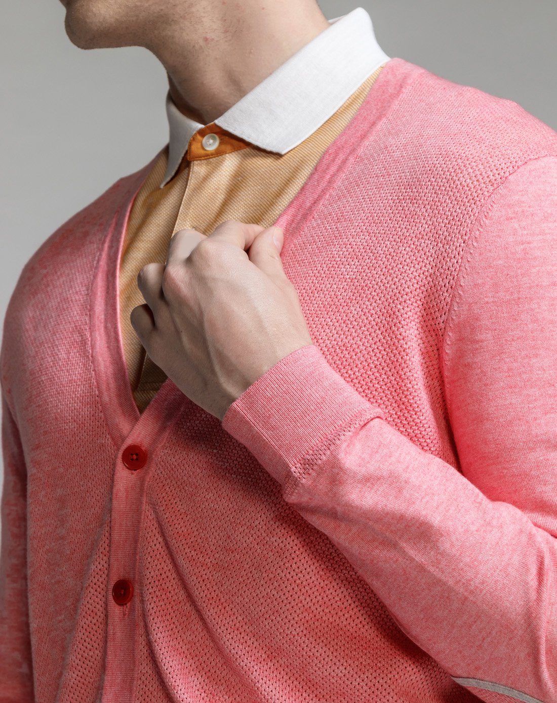 金利来goldlion男装反季专场纱线透气收口袖男士长袖针织衫ttke338-41