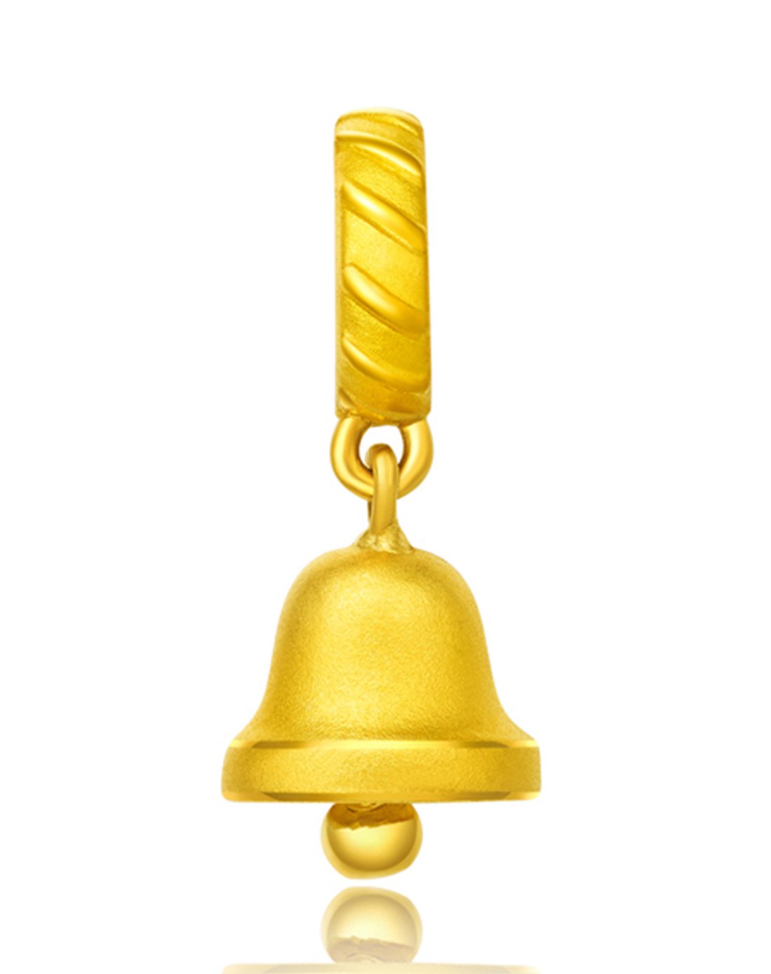 周大福【旗舰店】幸福之声铃铛足金黄金转运珠/吊坠