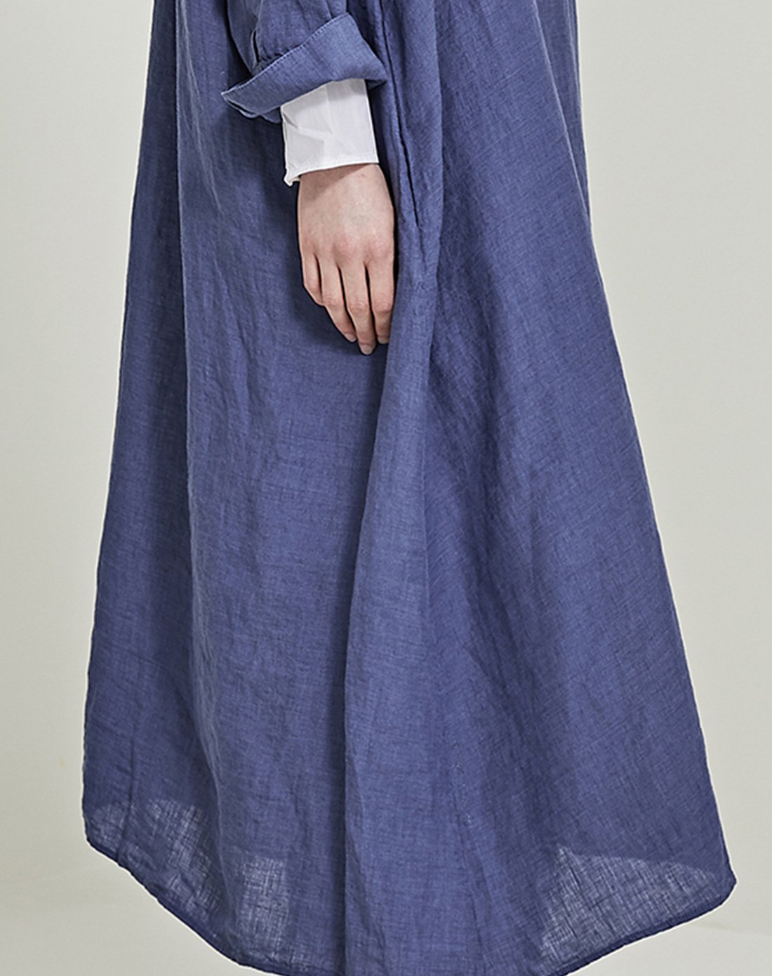 亚麻宽松连衣裙