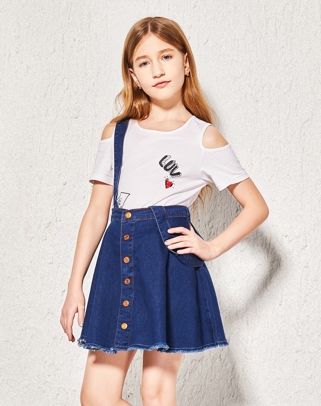 巴拉巴拉童装女童短裙中大童背带裙儿童夏装新款公主裙半身裙