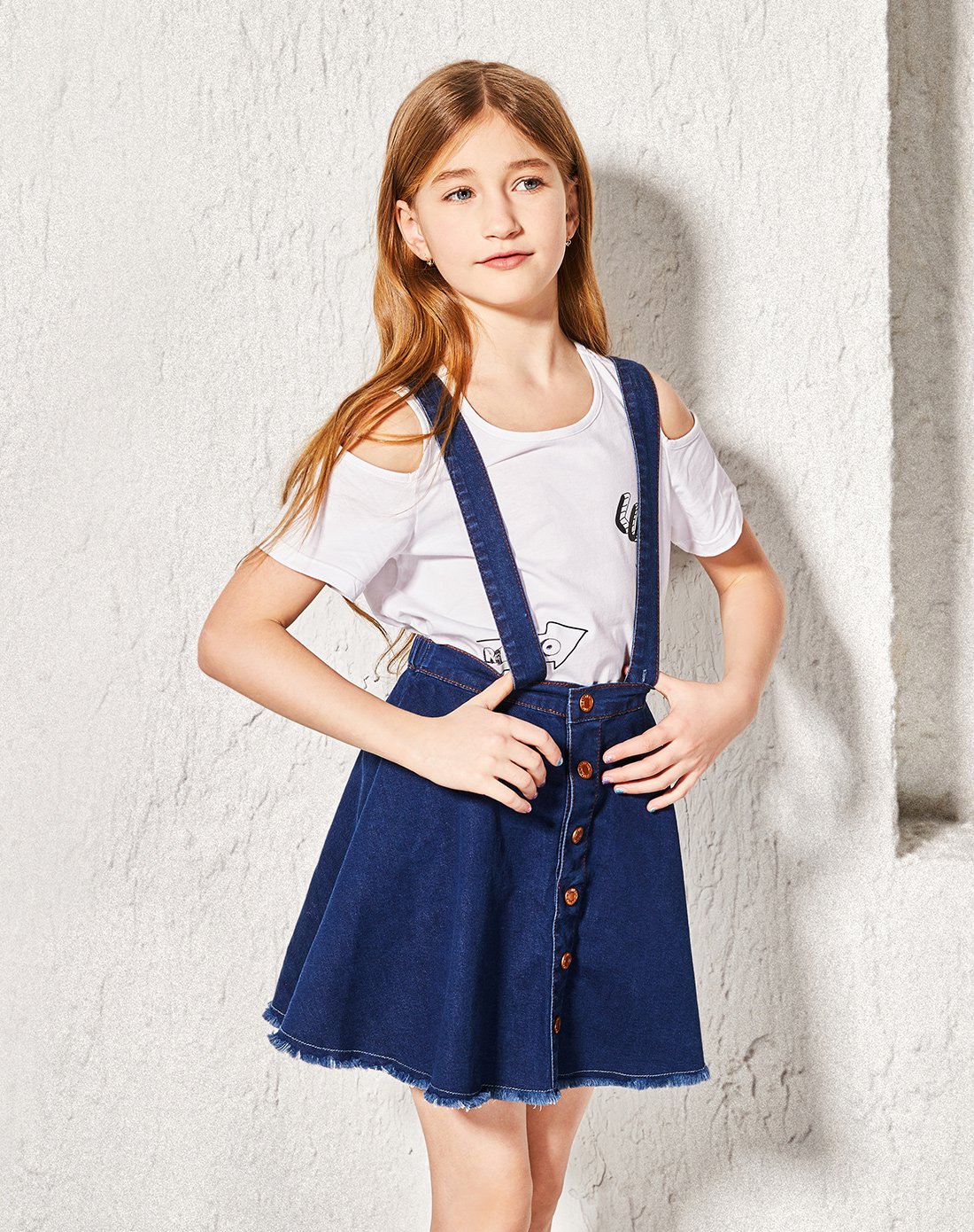 巴拉巴拉童装女童短裙中大童背带裙儿童夏装2018新款公主裙半身裙