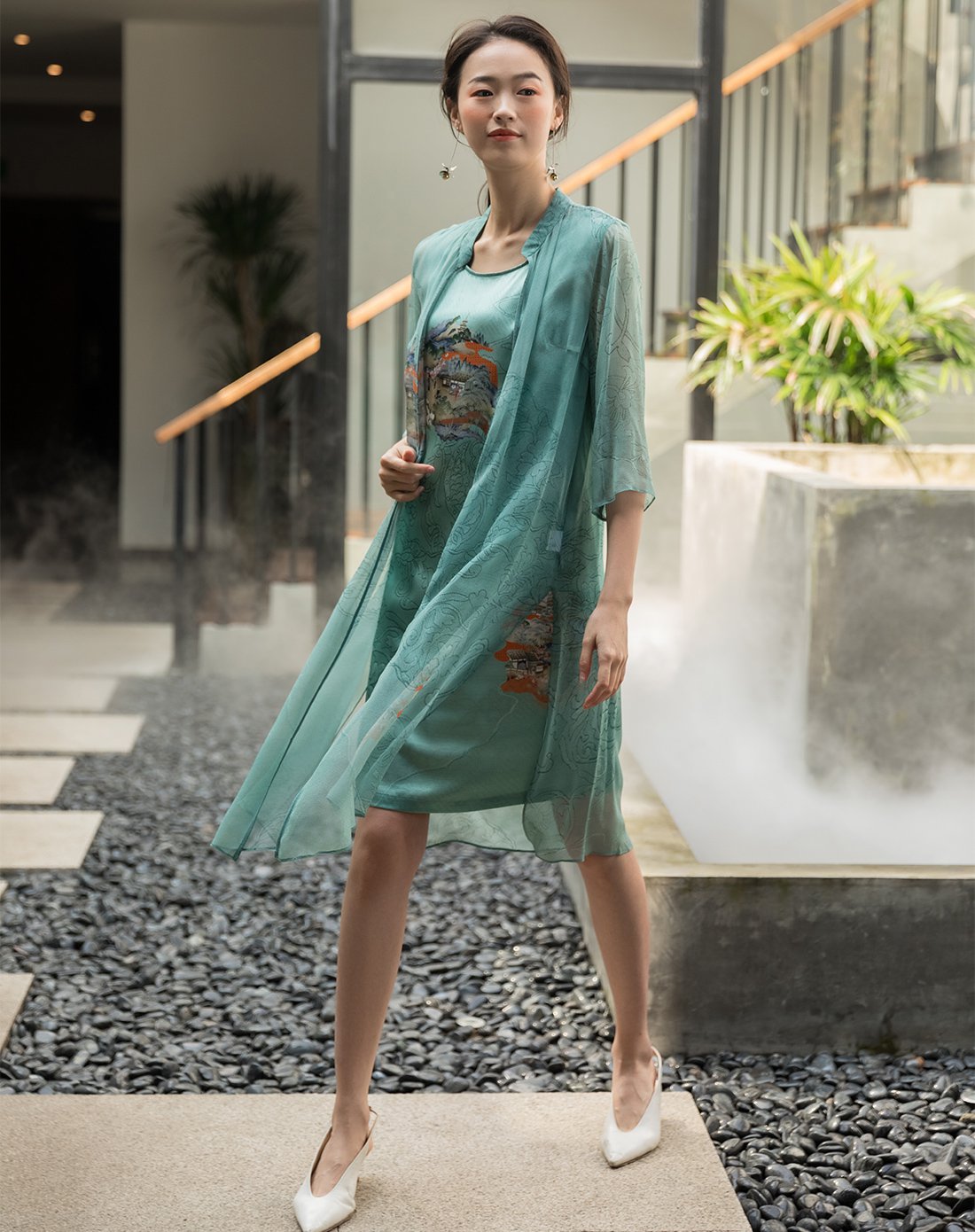 天山tianshan女装特卖旗舰店真丝乔其弹力缎套装lq02k407t311_唯品会