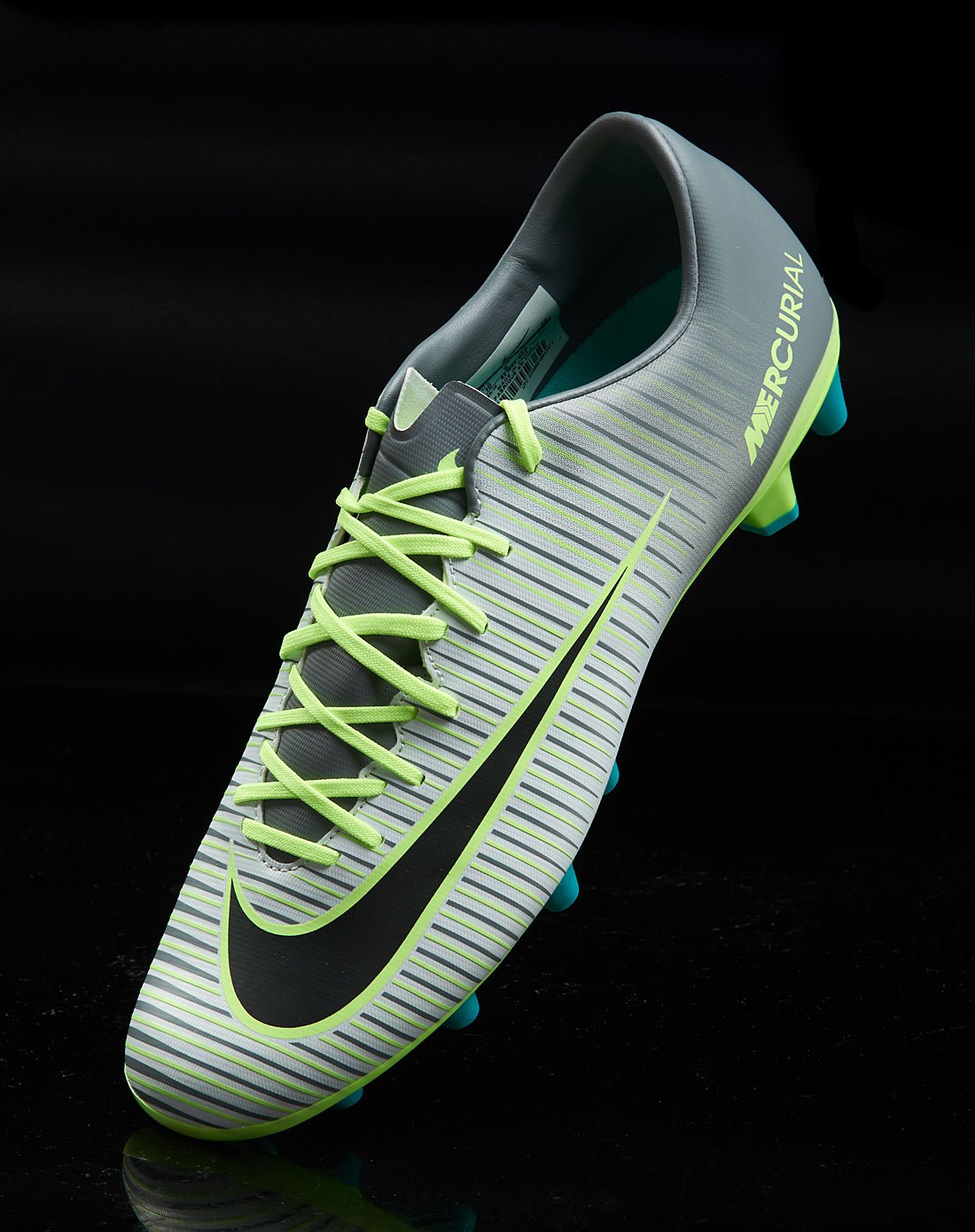 耐克nike 刺客11 ag 男款银灰色/黑/幽灵绿足球鞋 足球系列