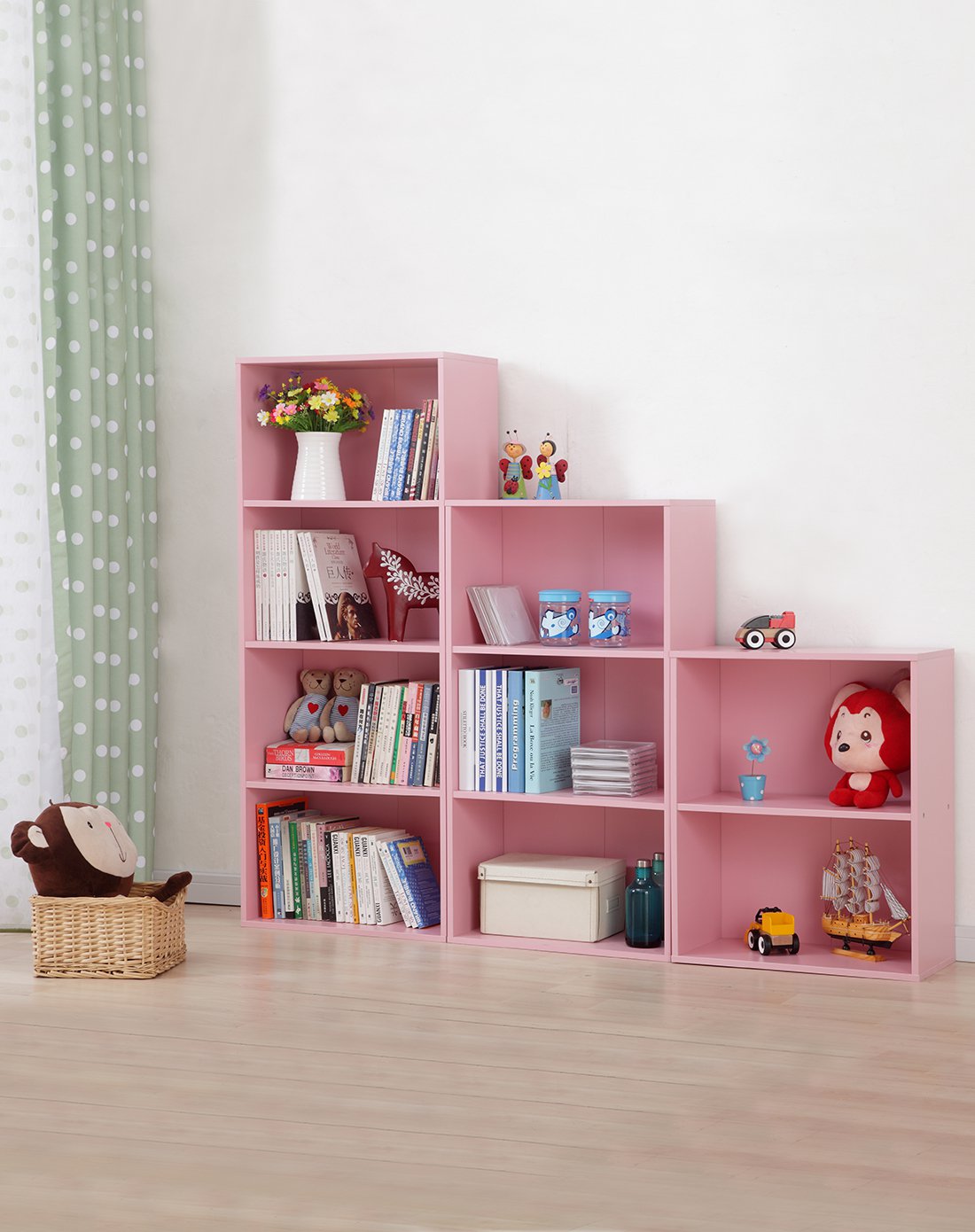 简易儿童学生书柜格子柜书架三层