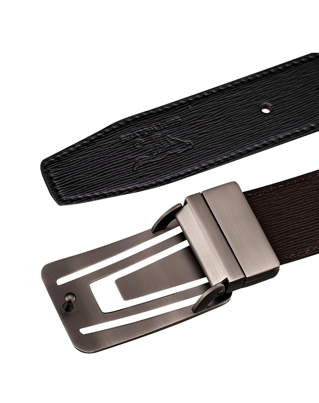 七匹狼 男士牛皮板扣皮带 时尚百搭