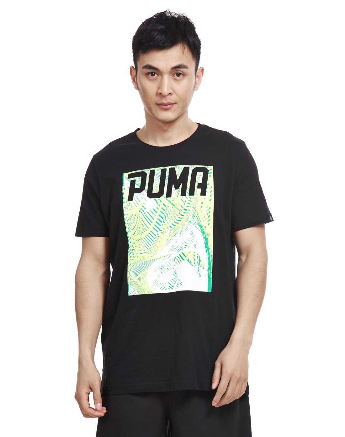 彪马puma 透气 男款黑色短袖t恤 基本系列