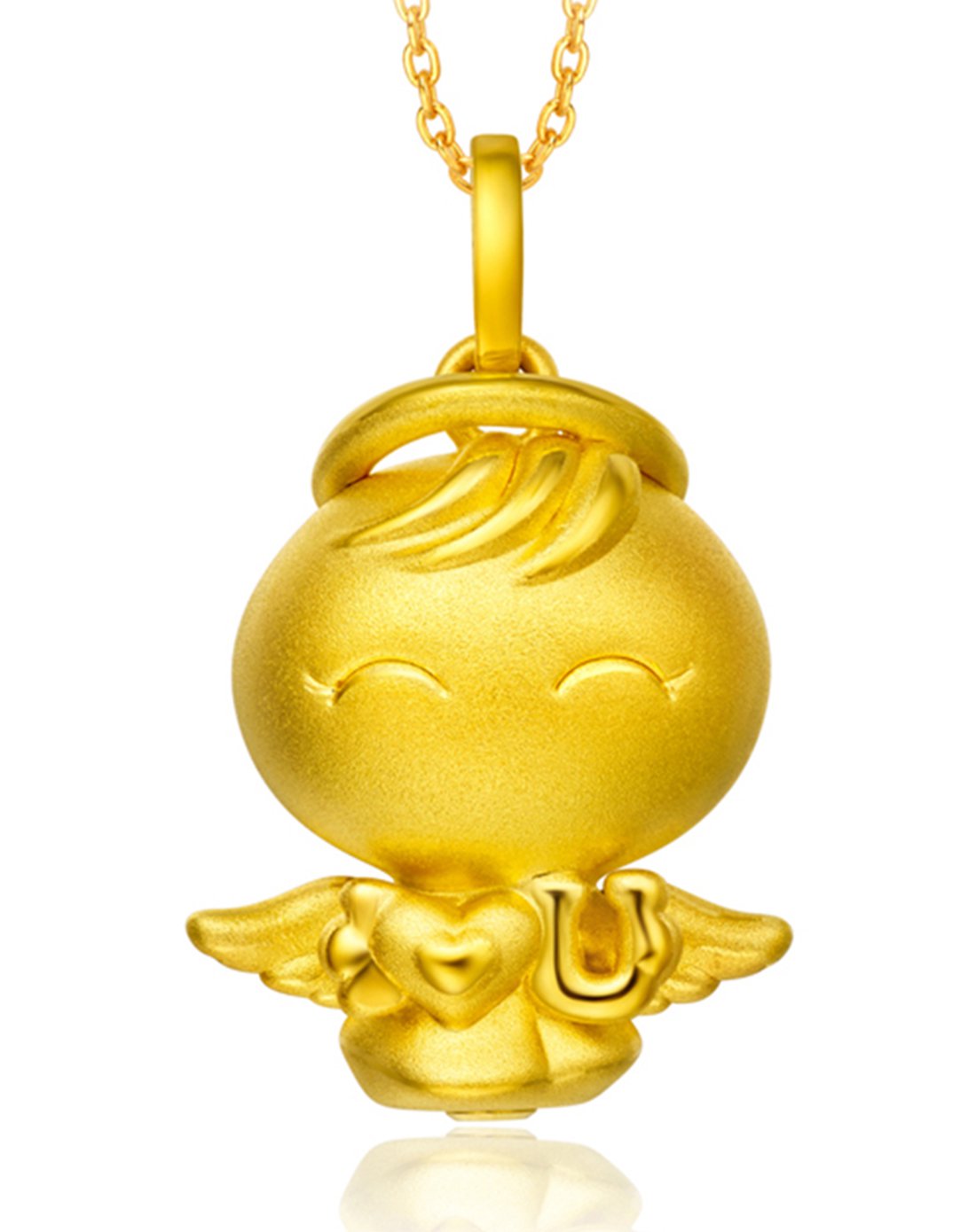 周大福 福星宝宝经典款爱心黄金吊坠【多款】