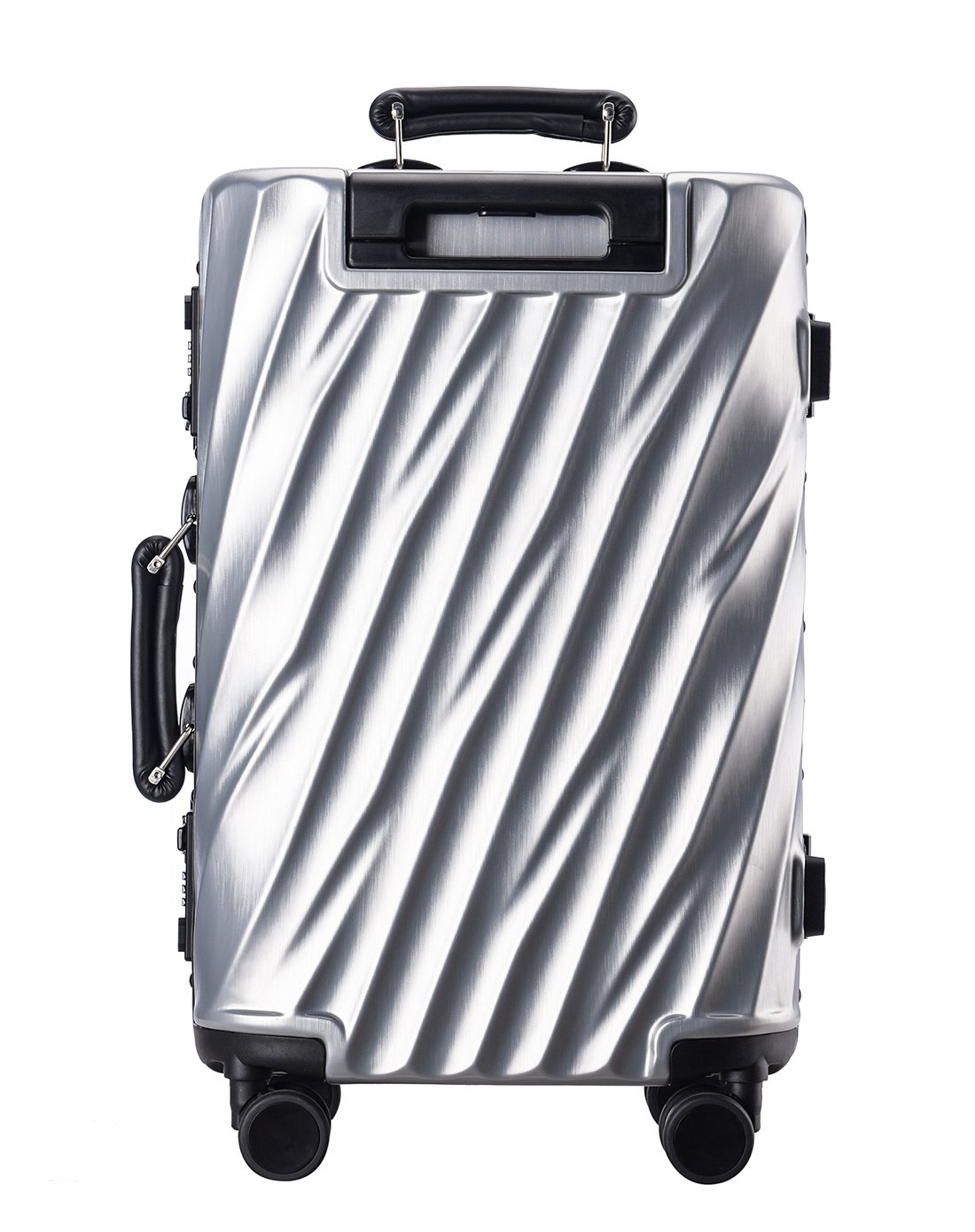 plo·cart新款式拉丝防刮abs pc铝框款双排飞机轮拉杆箱行李箱20寸