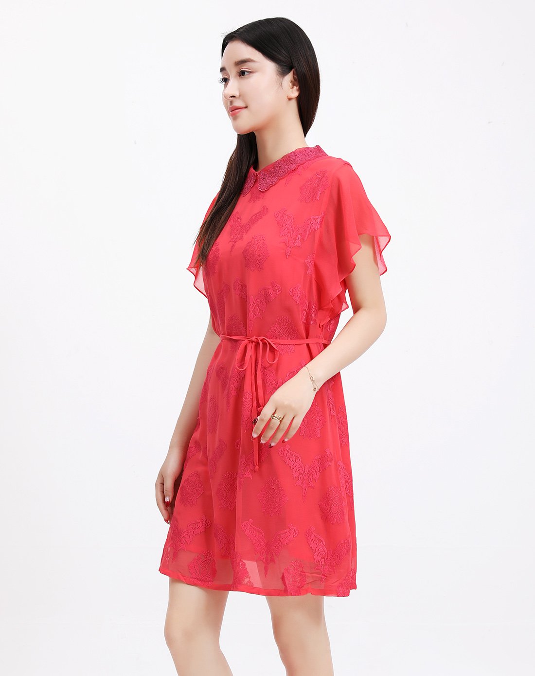 2018新款时尚简约休闲春夏气质复古宽松桑蚕丝真丝连衣裙