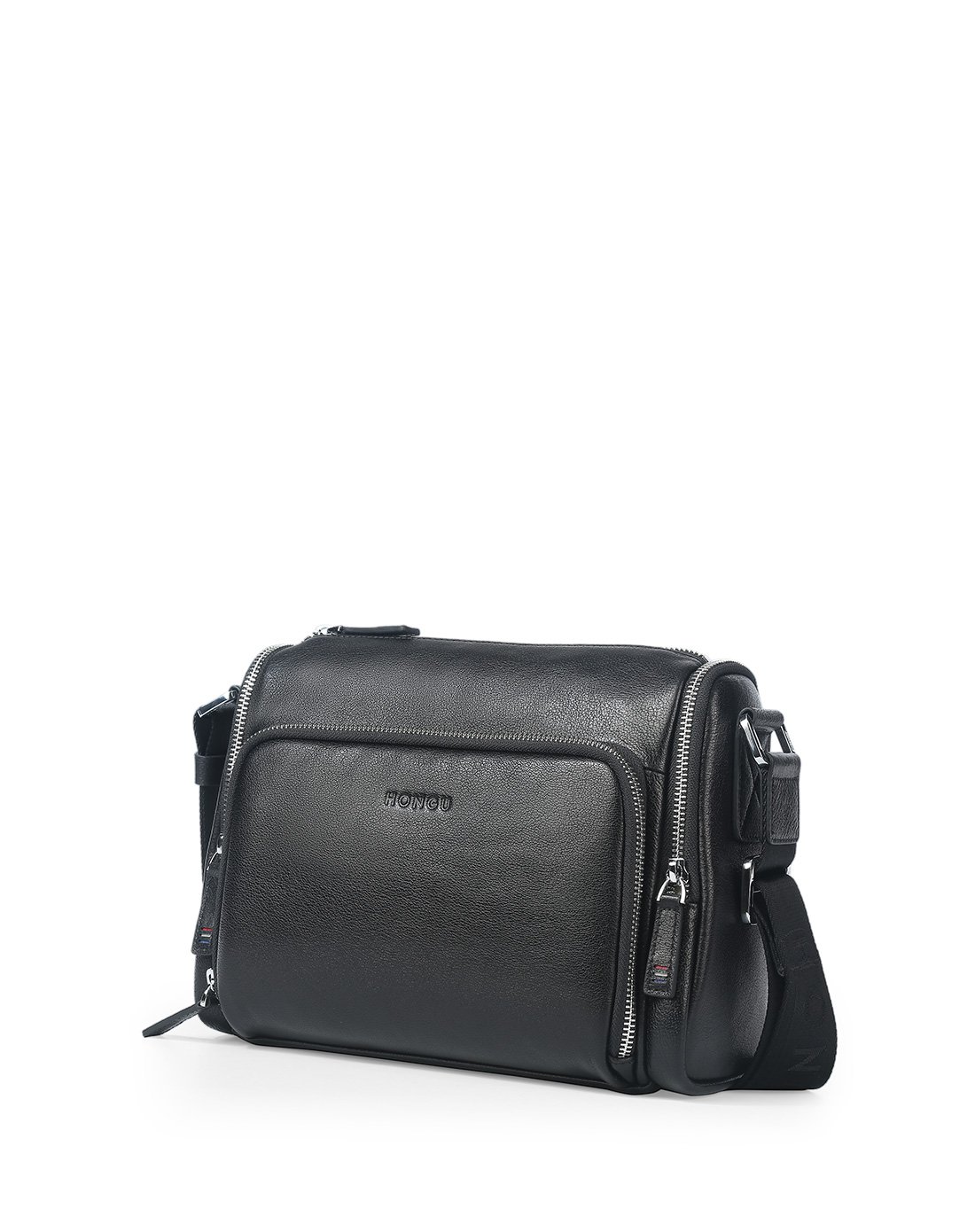 2018新款 红谷男包斜挎包时尚简约真皮男士斜挎包商务休闲单肩斜挎包