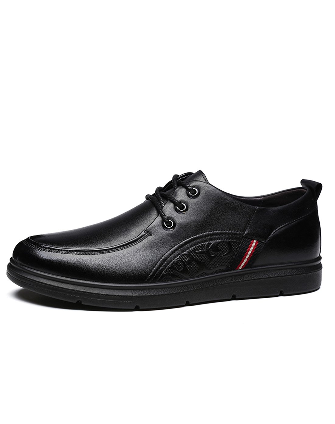 新品韩版商务休闲鞋青年套脚真皮正装鞋软底男士皮鞋