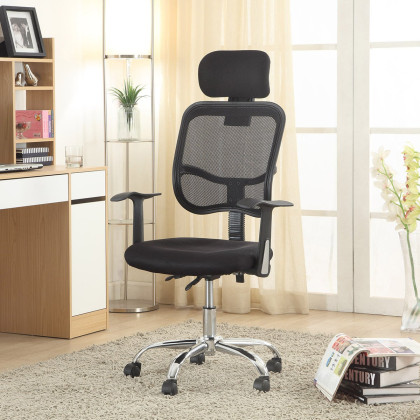 经典版带头枕进口网布家用休闲椅办公椅电脑椅