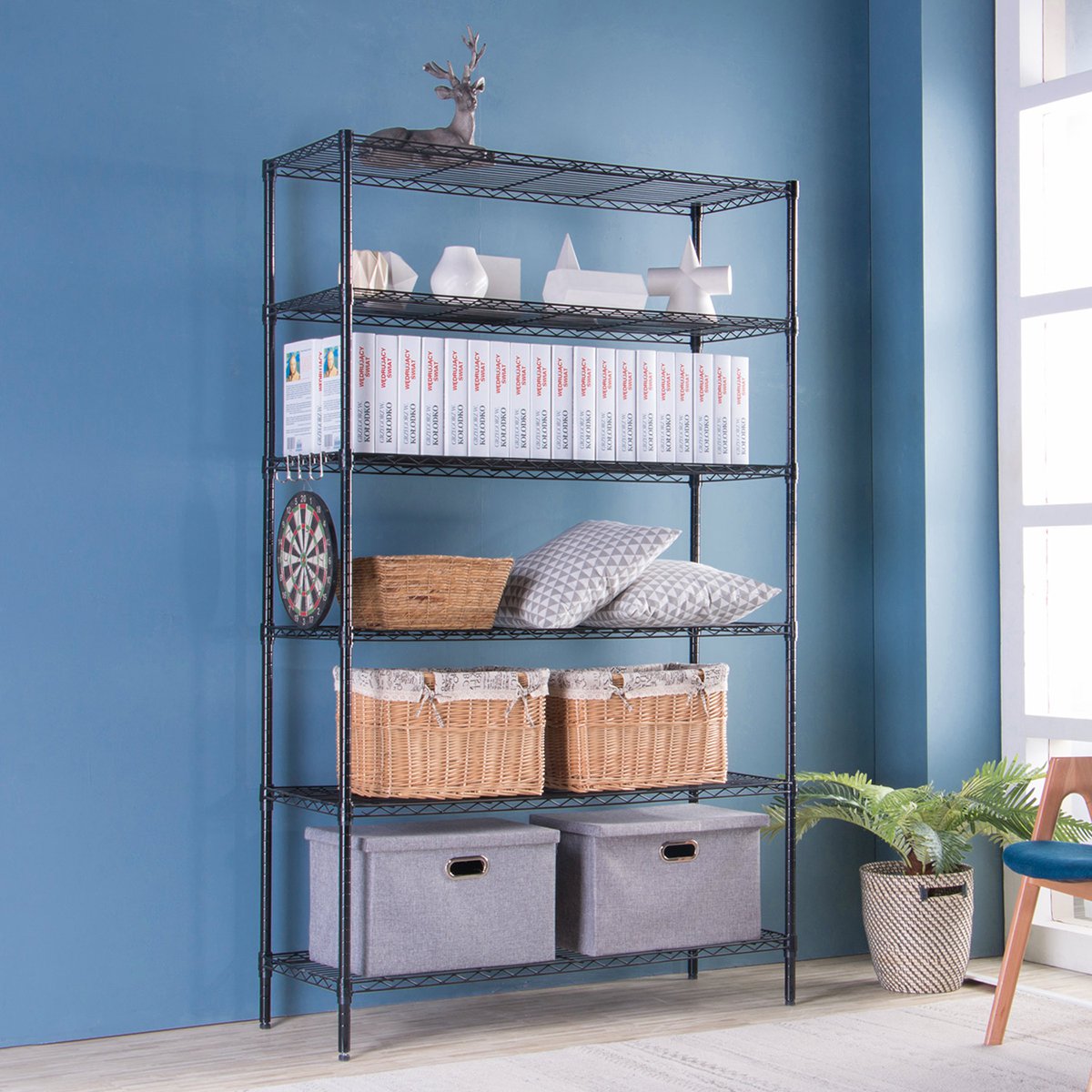 金属六层重型碳钢厨房客厅货架厨房收纳架置物架