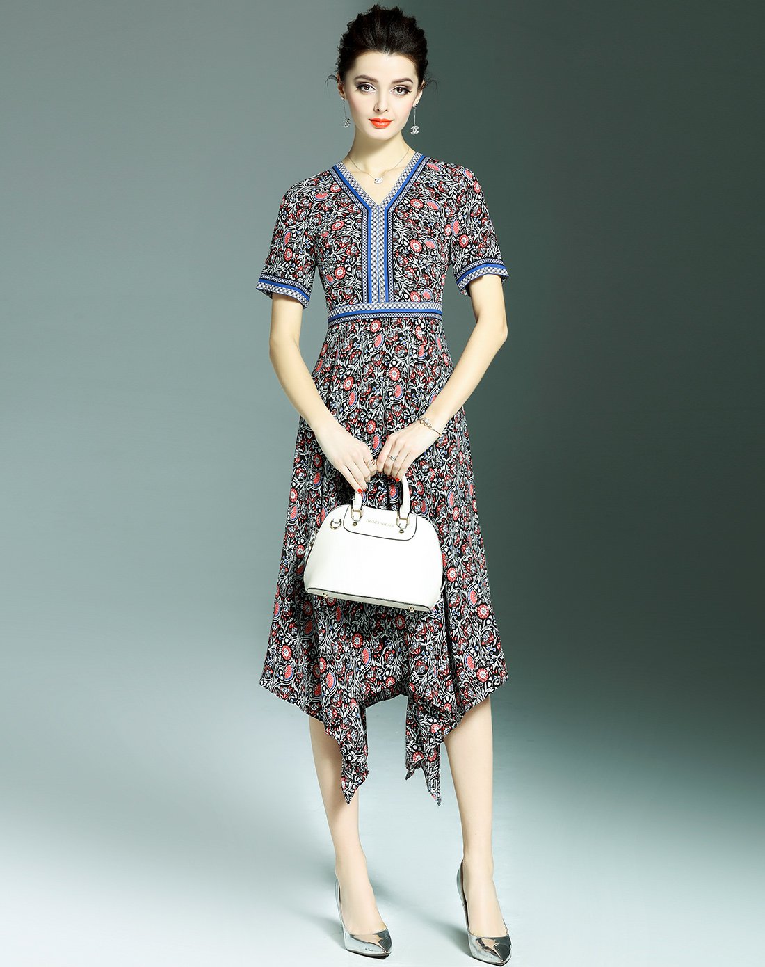 尖货集结 盛夏直降-珂曼雅kemanya女装2018珂曼雅夏装新品 时尚收腰