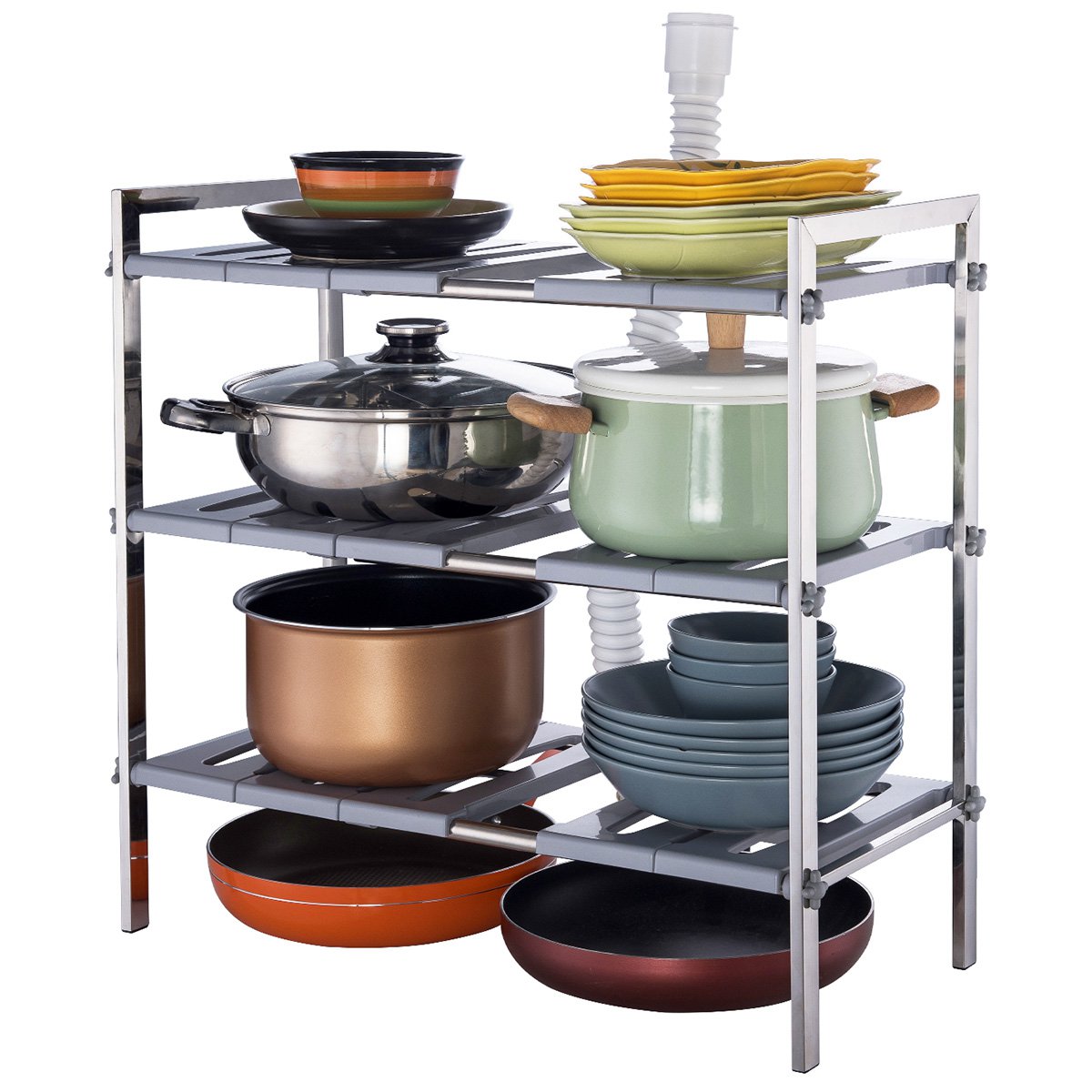 不锈钢升级多功能水槽架收纳架厨房置物架