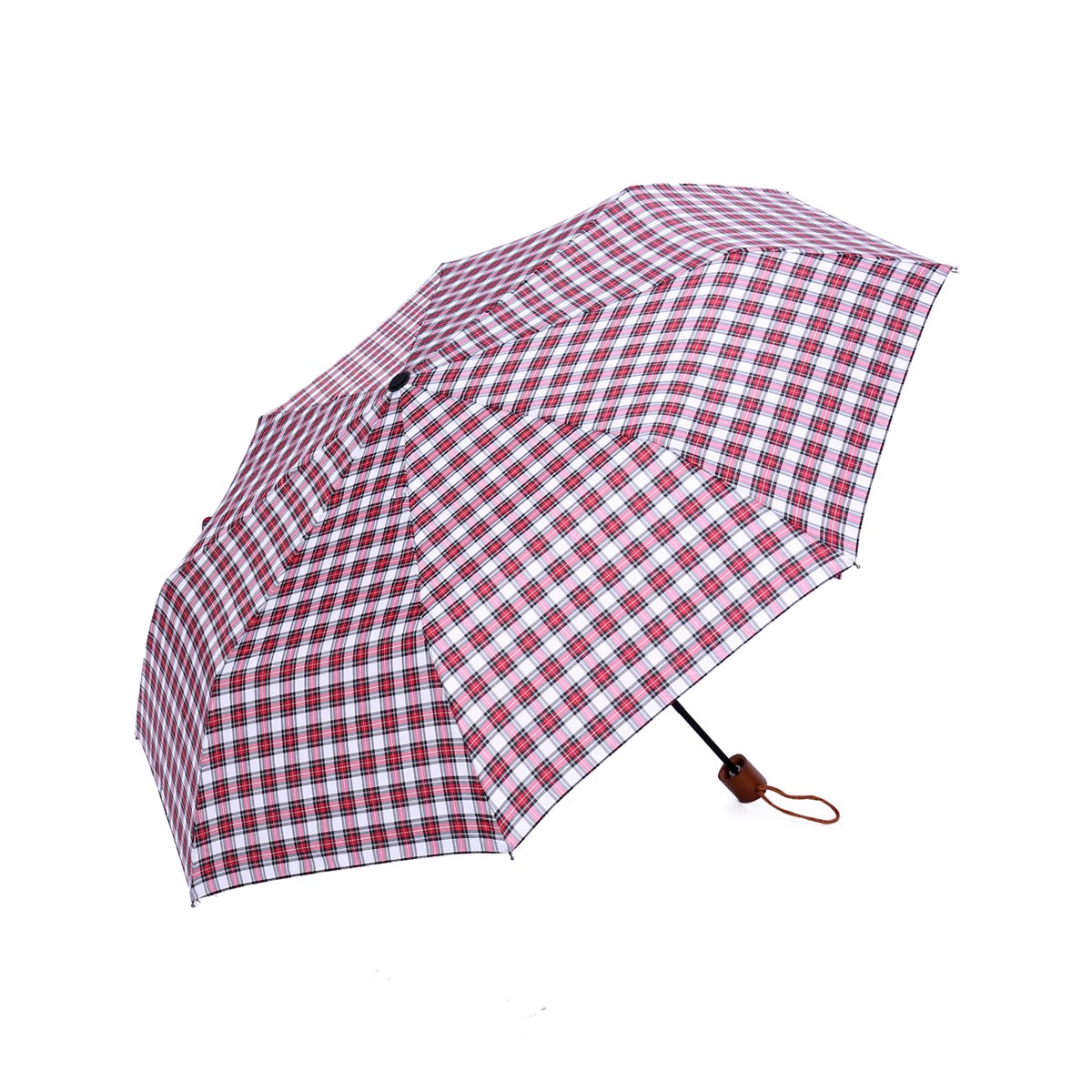 william&kate防晒色织三折九合版格子伞u0440024_唯品会