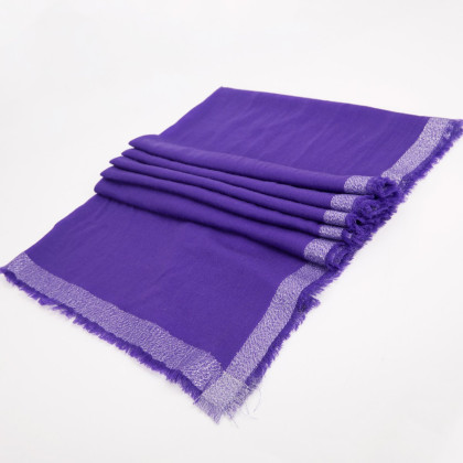 春夏薄款空调巾防晒巾时尚简约经典长巾防沙防晒长巾银丝边时尚素色