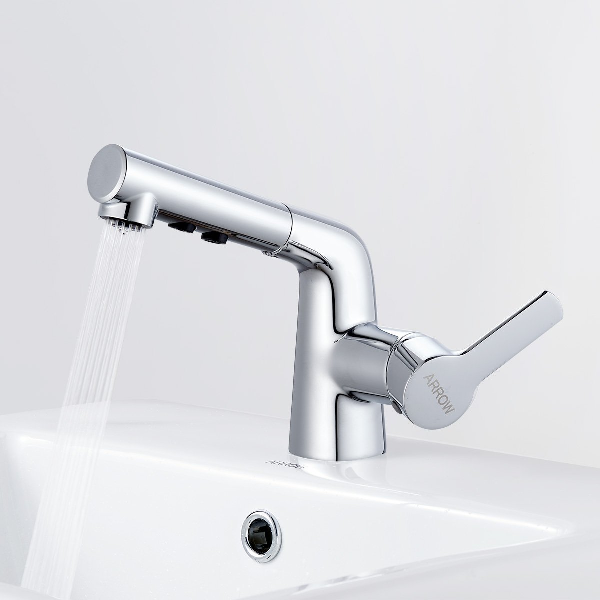 【精铜抽拉面盆龙头】冷热卫生间浴室柜伸缩洗手盆水龙头