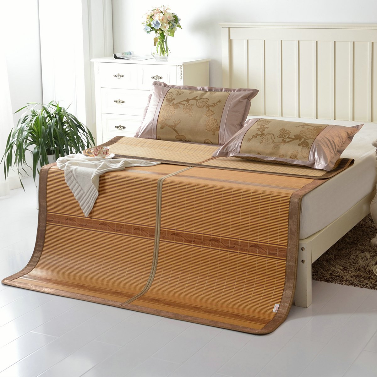 多规格可折叠竹藤双面碳化竹席夏凉席单席