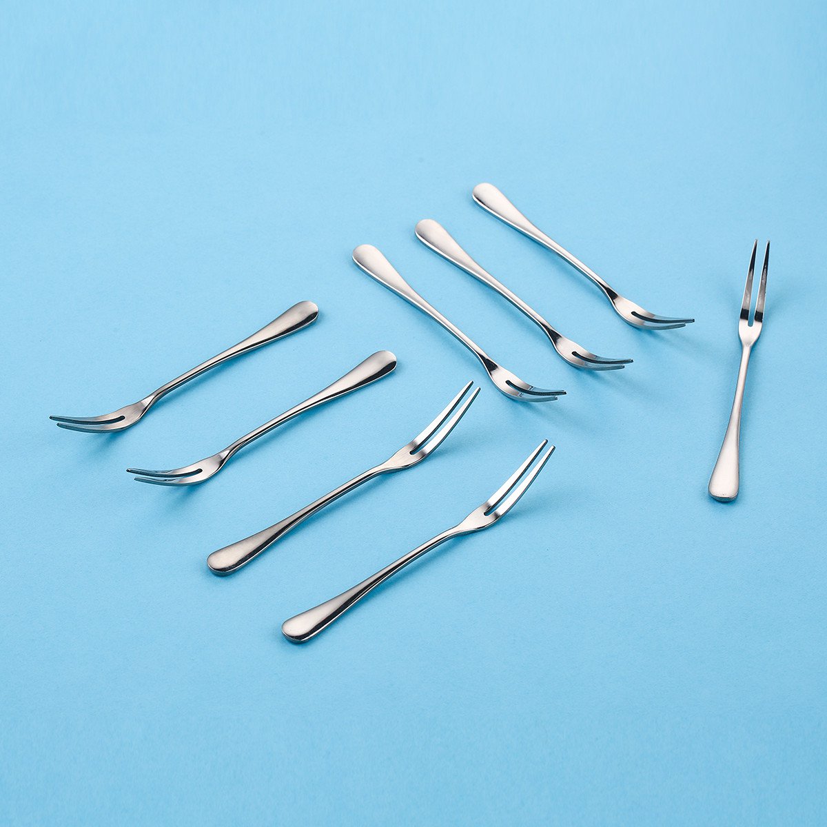 h&3精致厨卫专场优质不锈钢水果叉甜点叉子8个装6916122900080_唯品会