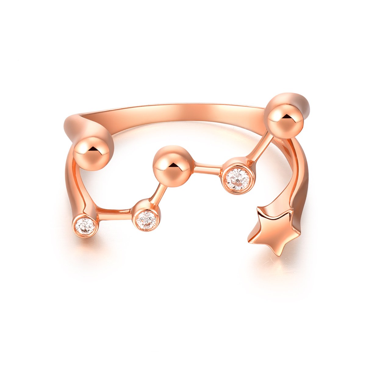 enzo 彩宝/天蝎座/星星/混搭/钻石/k金/18k金/女戒/钻石戒指/钻戒