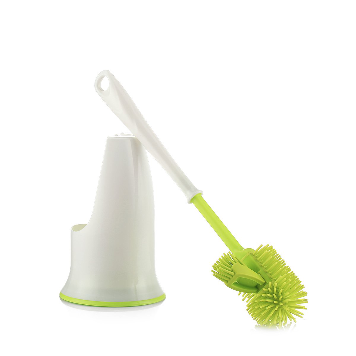 卫生间长柄软毛马桶刷底座套装