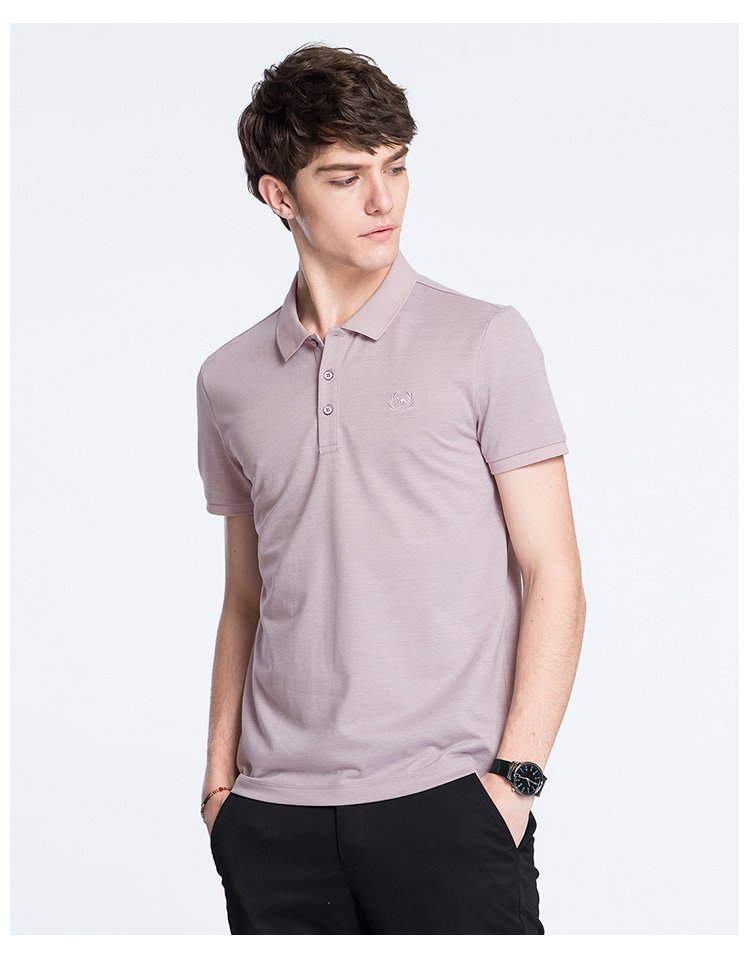 骆驼2018新品夏季清爽浅色系翻领 男士短袖polot恤